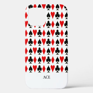 Spade, Diamond, Club, Heart Card Suits Lucky iPhone 12 Case