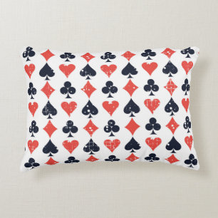 Spade, diamond, heart,club pattern decorative cushion