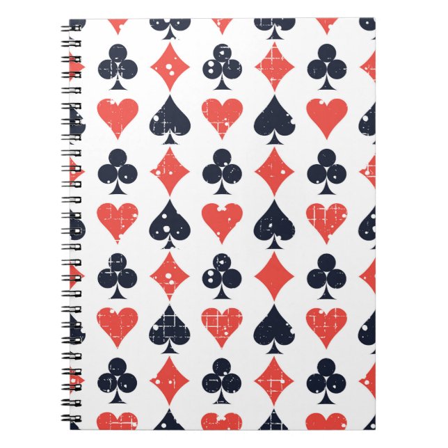 Spade, diamond, heart,club pattern notebook (Front)