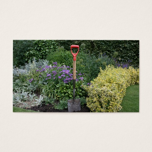 Spade in flower bed (Front)