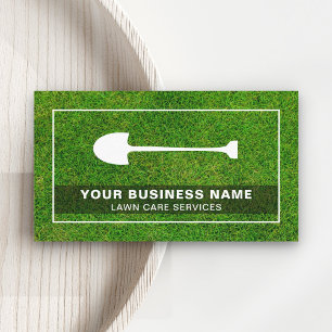 Spade Shovel Tool Gardening Landscaping Lawn Care  Business Card