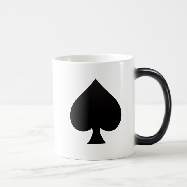 Spade - Suit of Cards Icon Magic Mug (Right)