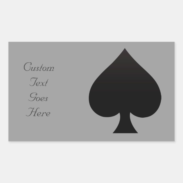 Spade - Suit of Cards Icon Rectangular Sticker (Front)
