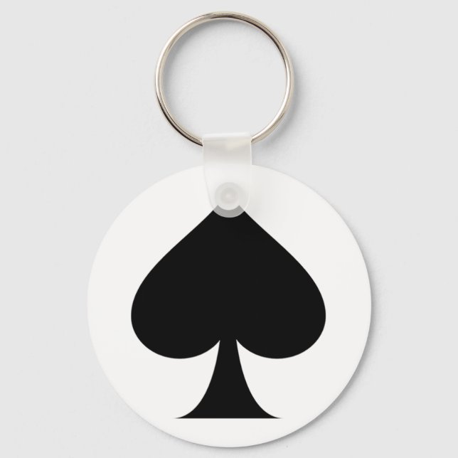 Spade symbol key ring (Front)
