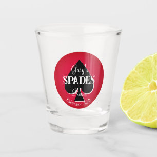 Spades Card Game Room Shot Glasses Shot