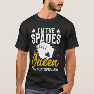 Spades Card Game Set Playing Cards Queen of Spades T-Shirt
