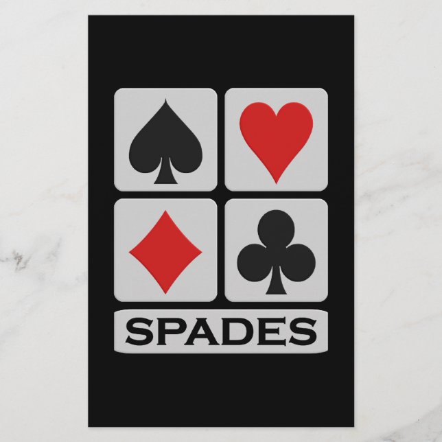 Spades flyer - customise! (Front)