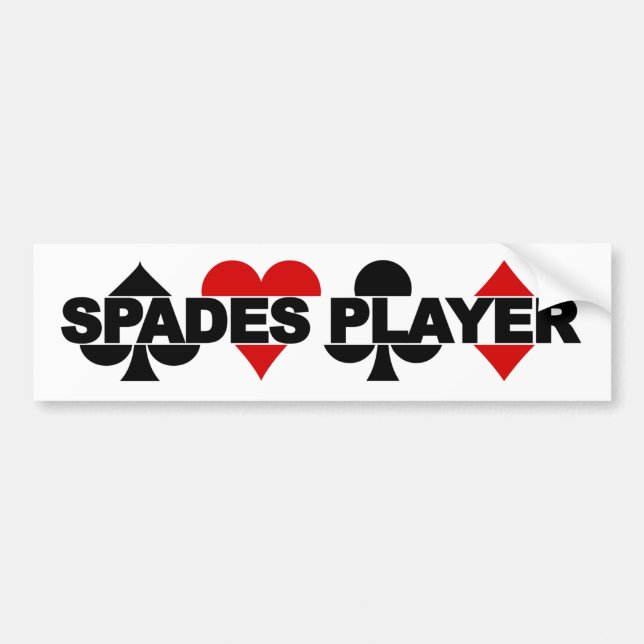 Spades Player bumpersticker Bumper Sticker (Front)