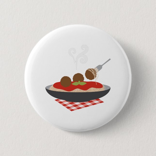 Spaghetti 6 Cm Round Badge (Front)