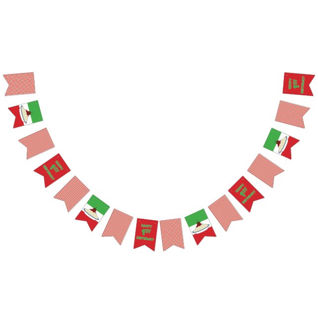 Spaghetti and Meatballs 1st Birthday Banner (All)