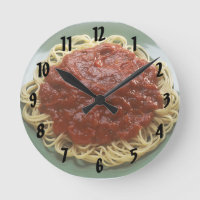 Spaghetti and Tomato Sauce Wall Clock