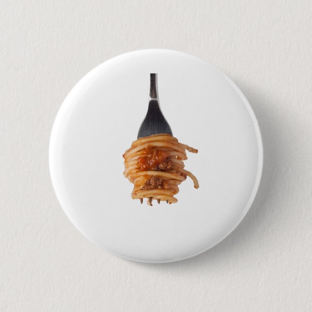 Spaghetti bolognese 6 cm round badge (Front)