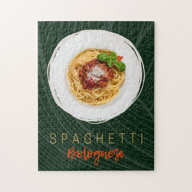 Spaghetti bolognese pasta noodle gourmet chef jigsaw puzzle (Vertical)