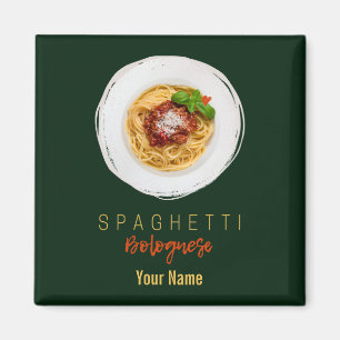 Spaghetti bolognese pasta noodle gourmet chef magnet