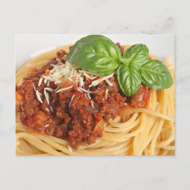Spaghetti bolognese postcard (Front)