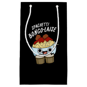 Spaghetti Bongolaise Funny Food Pun  Dark BG Small Gift Bag