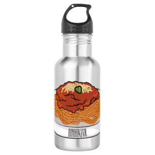 Spaghetti cartoon illustration 532 Ml Water Bottle