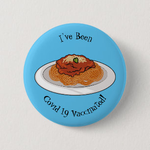  Spaghetti cartoon illustration 6 Cm Round Badge