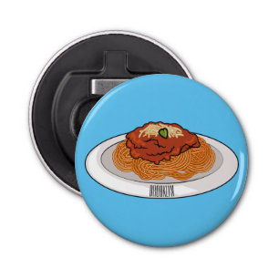 Spaghetti cartoon illustration Bottle Opener
