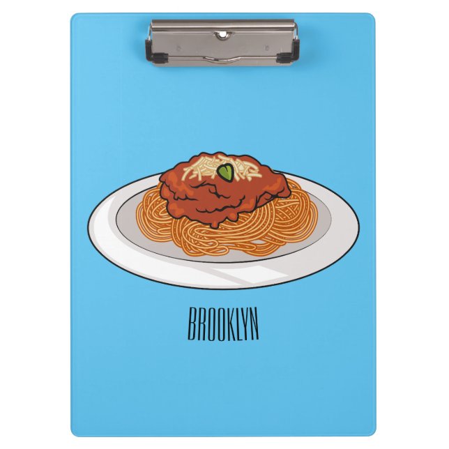  Spaghetti cartoon illustration Clipboard (Front)