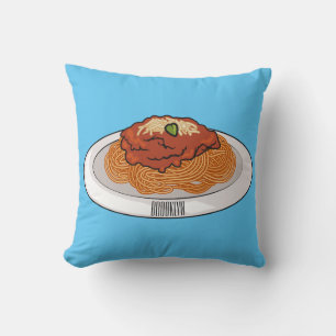 Spaghetti cartoon illustration Cushion