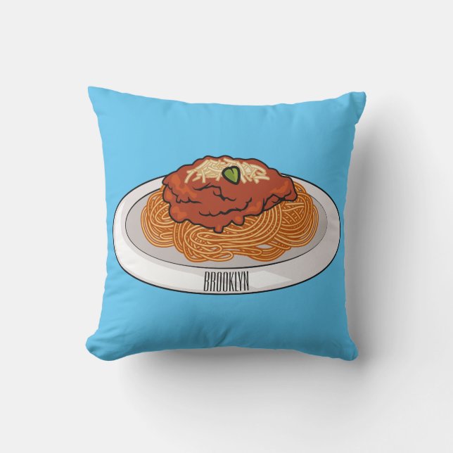  Spaghetti cartoon illustration Cushion (Front)