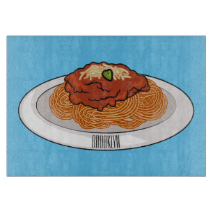 Spaghetti cartoon illustration Cutting Board