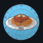 Spaghetti cartoon illustration Dartboard<br><div class="desc">Spaghetti cartoon illustration</div>