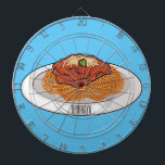 Spaghetti cartoon illustration Dartboard<br><div class="desc">Spaghetti cartoon illustration</div>
