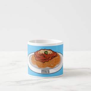 Spaghetti cartoon illustration Espresso Cup