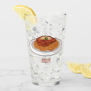 Spaghetti cartoon illustration Glass