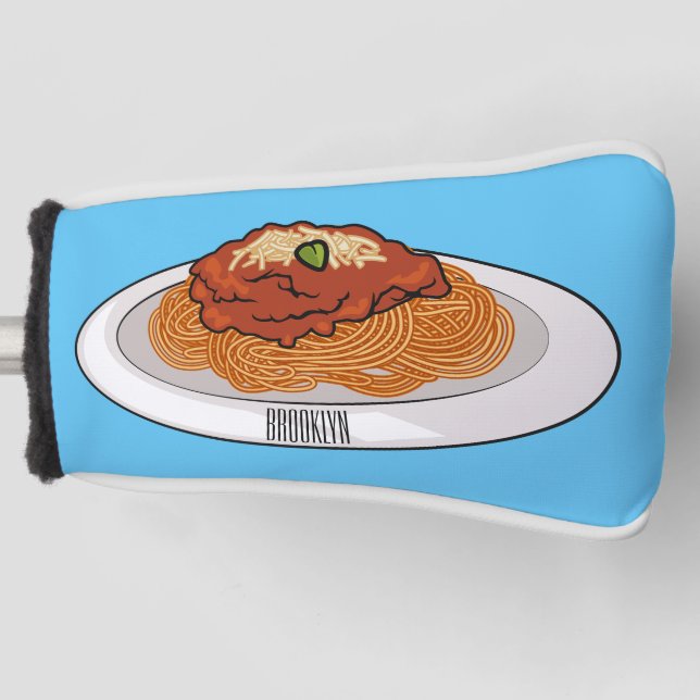  Spaghetti cartoon illustration Golf Head Cover (Front)