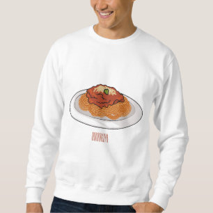 Spaghetti cartoon illustration Sweatshirt