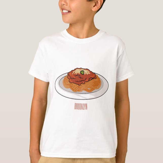  Spaghetti cartoon illustration T-Shirt (Front)
