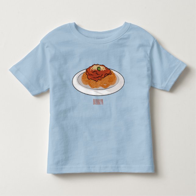  Spaghetti cartoon illustration Toddler T-Shirt (Front)