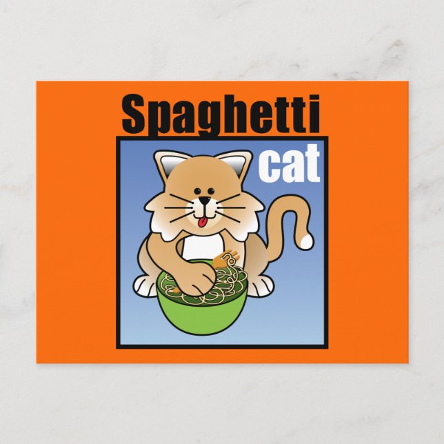 Spaghetti Cat Frenzy Postcard (Front)