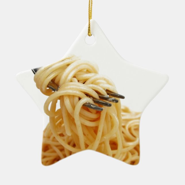 Spaghetti Ceramic Tree Decoration (Front)