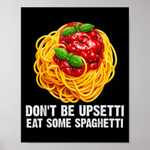 Spaghetti Design For Men Women Kids Italian Pasta Poster