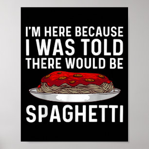 Spaghetti Design For Men Women Kids Italian Pasta Poster
