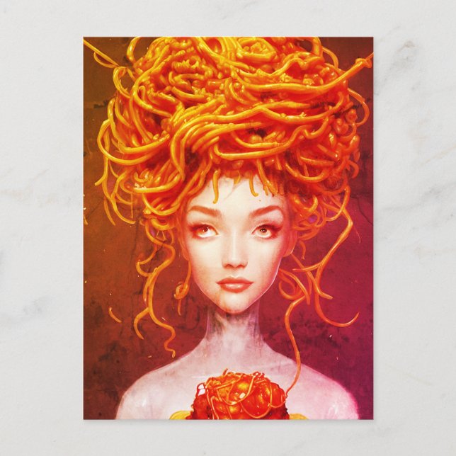 Spaghetti Goddess Postcard (Front)