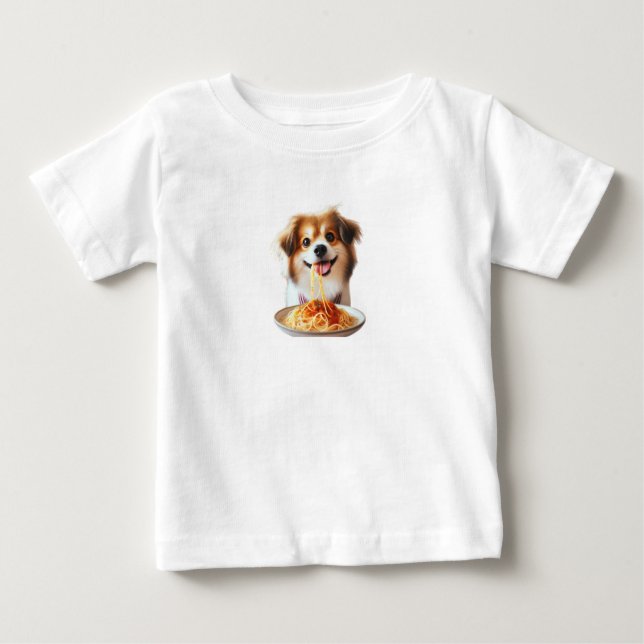 spaghetti-loving dog t-shirt (Front)