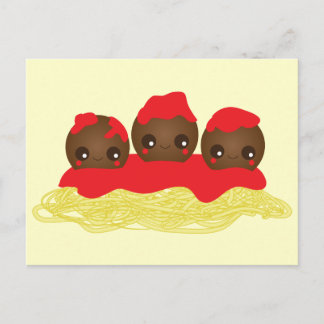 Spaghetti & Meatballs Postcard