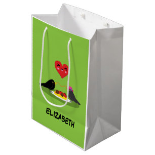 Spaghetti Meatballs Romantic Date Add Your Name Medium Gift Bag