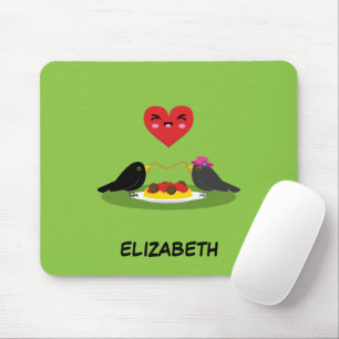 Spaghetti Meatballs Romantic Date   Add Your Name Mouse Pad