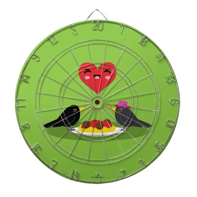Spaghetti Meatballs Romantic Date Dartboard (Front)