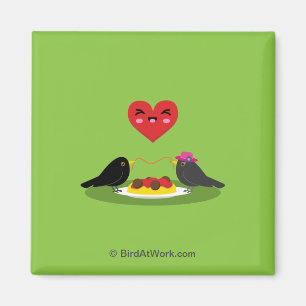Spaghetti Meatballs Romantic Date Magnet