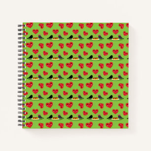 Spaghetti Meatballs Romantic Date Pattern Notebook