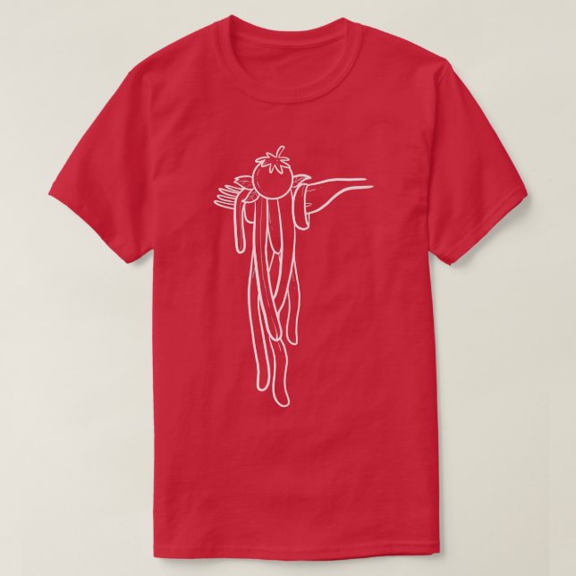 Spaghetti on Fork Head Chef T-Shirt (Design Front)