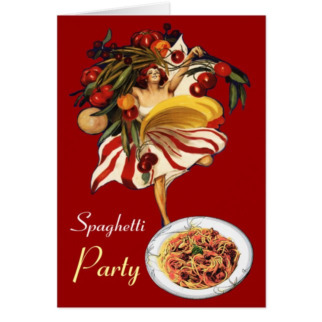 SPAGHETTI PARTY DANCE,ITALIAN KITCHEN AND TOMATOES (Front)