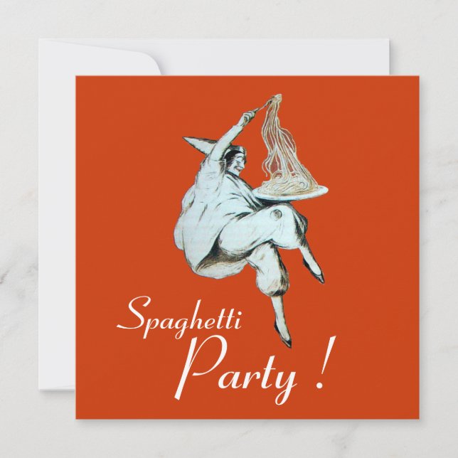 SPAGHETTI PARTY, ITALIAN KITCHEN dinner, brunch Invitation (Front)